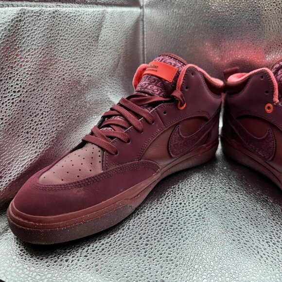 Size - 9‎ Nike React Leo SB Red Mens Low Top Skateboarding Sneaker FQ7639-600 - Picture 4 of 10